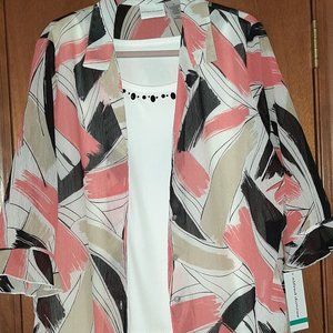 NEW 2pc Alfred Dunner Blouse Size 16